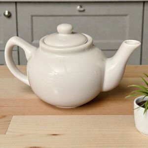Vintage Newcor Stoneware Teapot White 32oz
